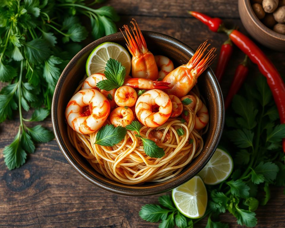 Thai seafood vermicelli salad